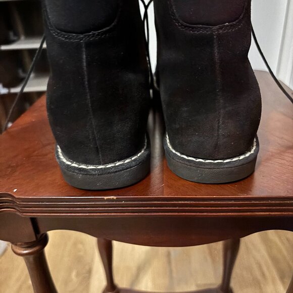 Cole Haan Black Suede waterproof boots - Picture 2 of 5